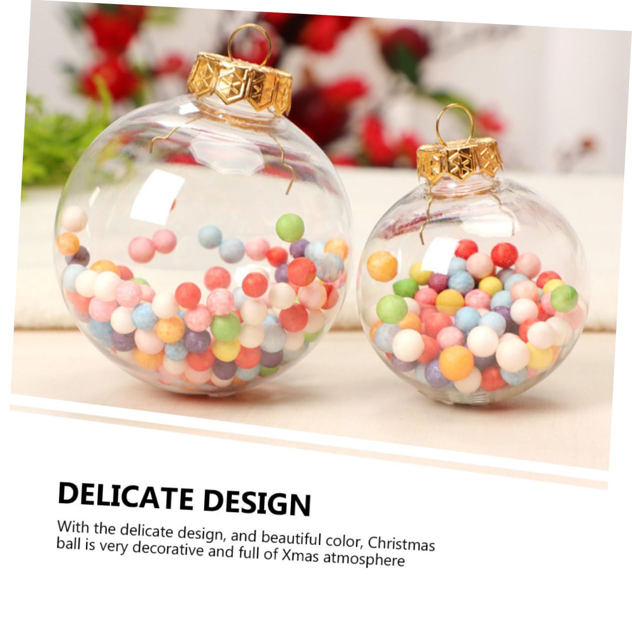 12 Pièces Ornements de Boule de Noël décoration Chanter Création de claires de Noël Artificiel Boule d'arbre Suspendue Pendentif l'animal de Compagnie Doré