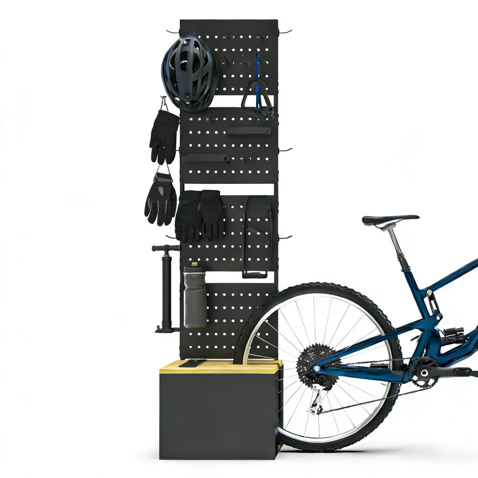 alltoo Bicycle Stands,4-in-1 bicycle parking box, Bike Rack, shoe bench, and storage shelf, suitable for garages, entryways, and balconies (UKP)