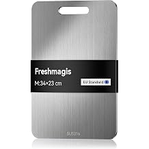 Titanium Chopping Board with Double-Sided Use, Premium Stainless Steel Chopping Board for Kitchen, Easy to Clean, Sturdy and Durable, Antibacterial and Odorless 33.5   23 cm