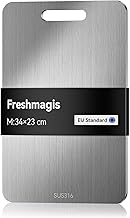 Stainless Steel Chopping Board, Titanium Coating, Antibacterial and Durable, Ideal for Professional and Home Kitchen, Steel Pastry Board (34 x 23 cm)