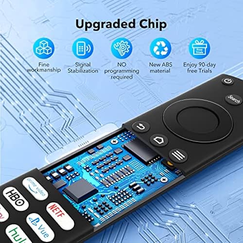 Miniatura 3 de Mando a distancia de repuesto solo para televisores inteligentes Insignia y televisores inteligentes Toshiba con 6 botones de acceso directo, Prime