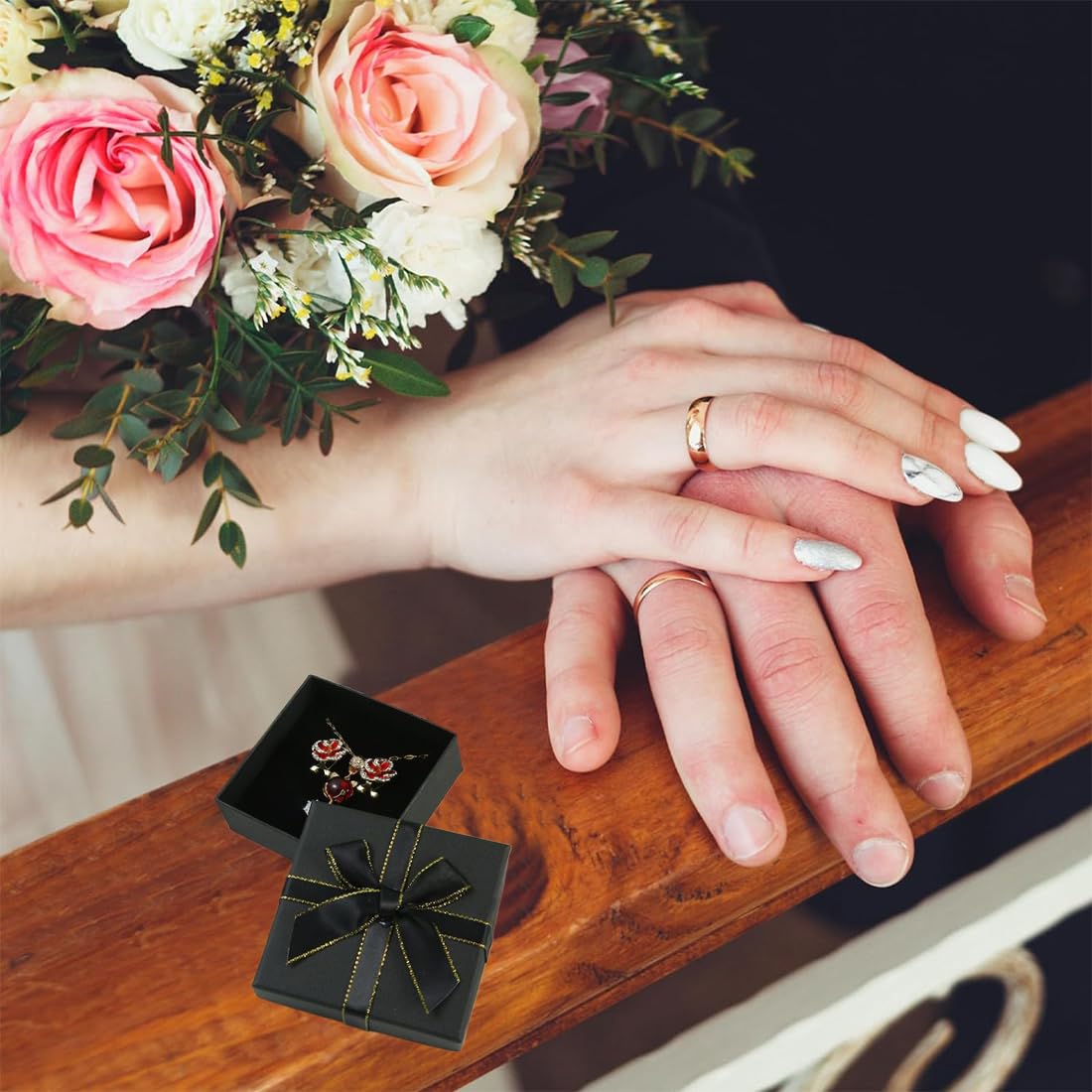 Scatoline Regalo Kraft Per Gioielli - 24 Pezzi 8x5x3cm Con Interno In Velluto Per Collane E Orecchini - Foto 5