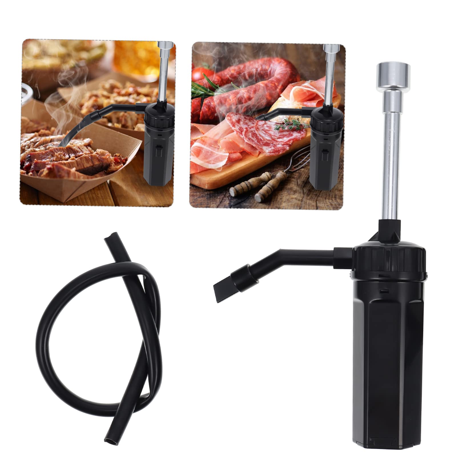 YARNOW Affumicatore Portatile per Alimenti, Riutilizzabile, con Tubo di Prolunga, Piccolo e Leggero, per Salmone e Formaggio in Cucina