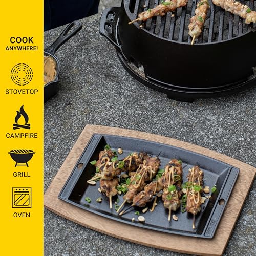 Image of Lodge LSCP3 11-5 /8 inch Cast Iron Chef's Sizzlin Platter