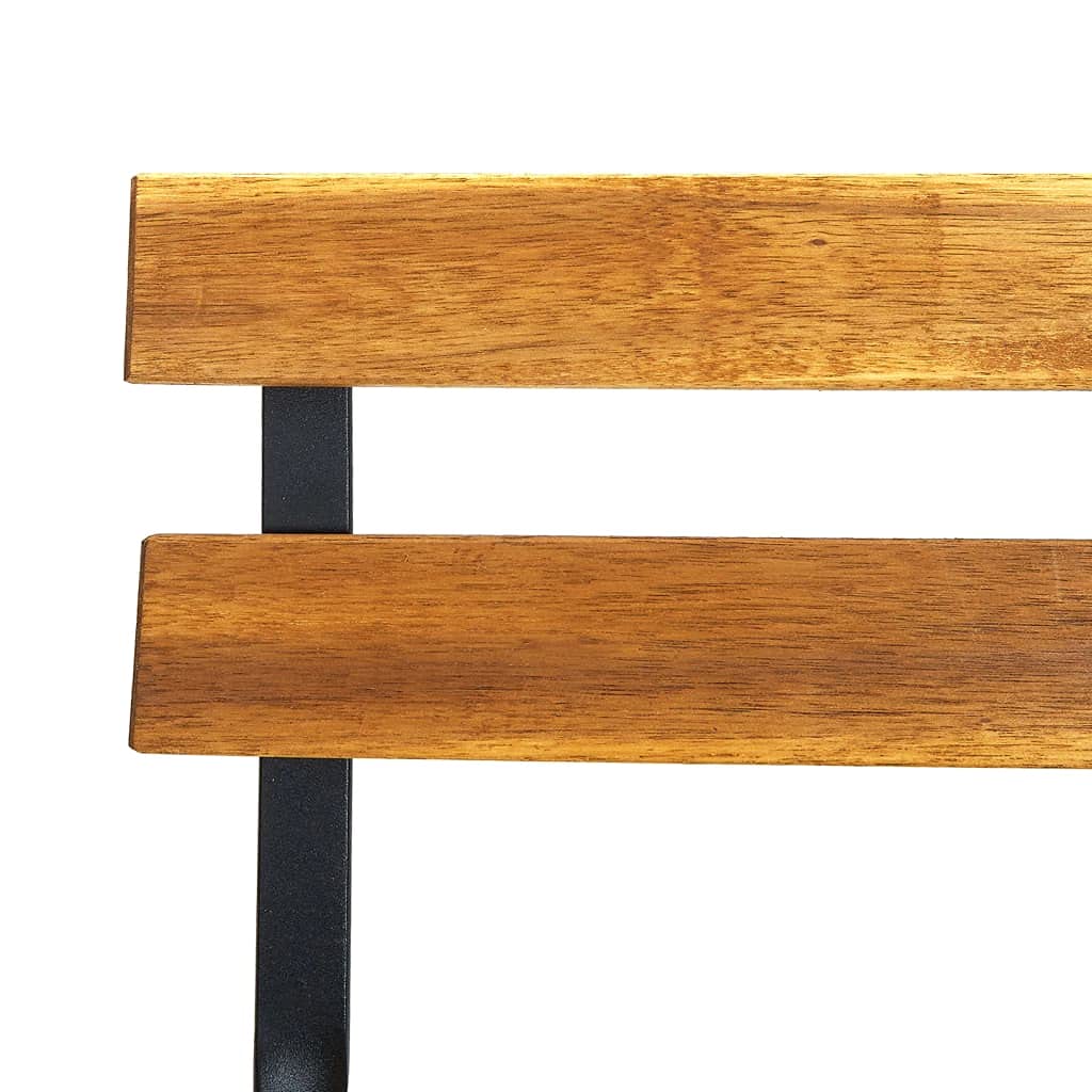 vidaXL 2X Bois d'Acacia Solide Chaises Pliables de Jardin Sièges de Salle à Manger d'Extérieur Chaises de Patio Balcon Terrasse Acier