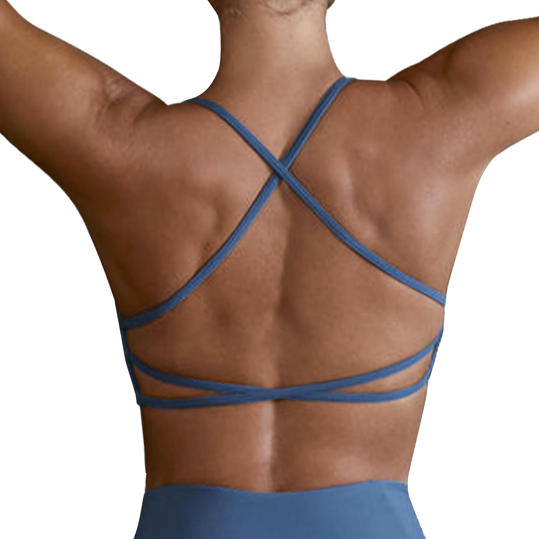 Dress CiciStrappy Back Sports Bra, Low Impact Criss Cross Strappy Yoga Bra
