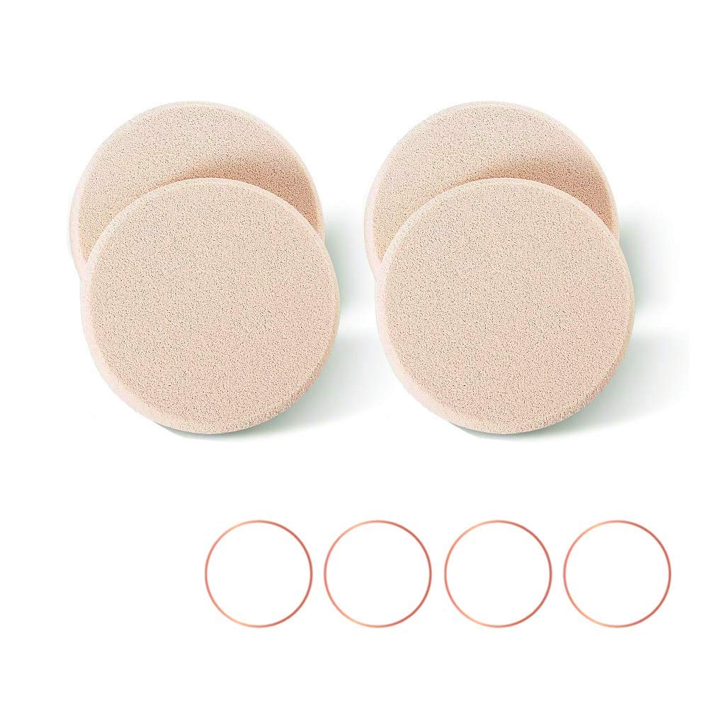KOOBA 4pcs Round Makeup Sponges Supplement, Beauty Face Primer Compact Powder Puff, Blender Sponge Replacement for Cosmetic Flawless Foundation, Sensitive and All Skin Types KOOBA 4pcs Round Makeup Sponges Supplement, Beauty Face Primer Compact Powder Puff, Blender Sponge Replacement for Cosmetic Flawless Foundation, Sensitive and All Skin Types