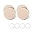 OWLFAVO 4pcs Round Makeup Sponges Supplement, Beauty Face Primer Compact Powder Puff, Blender Sponge Replacement for Cosmetic Flawless Foundation, Sensitive and All Skin Types