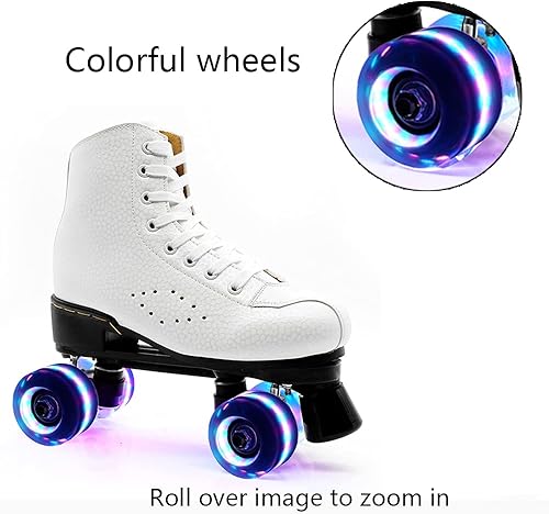 Miniatura 10 de Nezylaf Paquete de 8 ruedas de patinaje iluminado, ruedas LED de dureza 78A con rodamientos ABEC-9 de primera calidad, accesorios iluminadores para