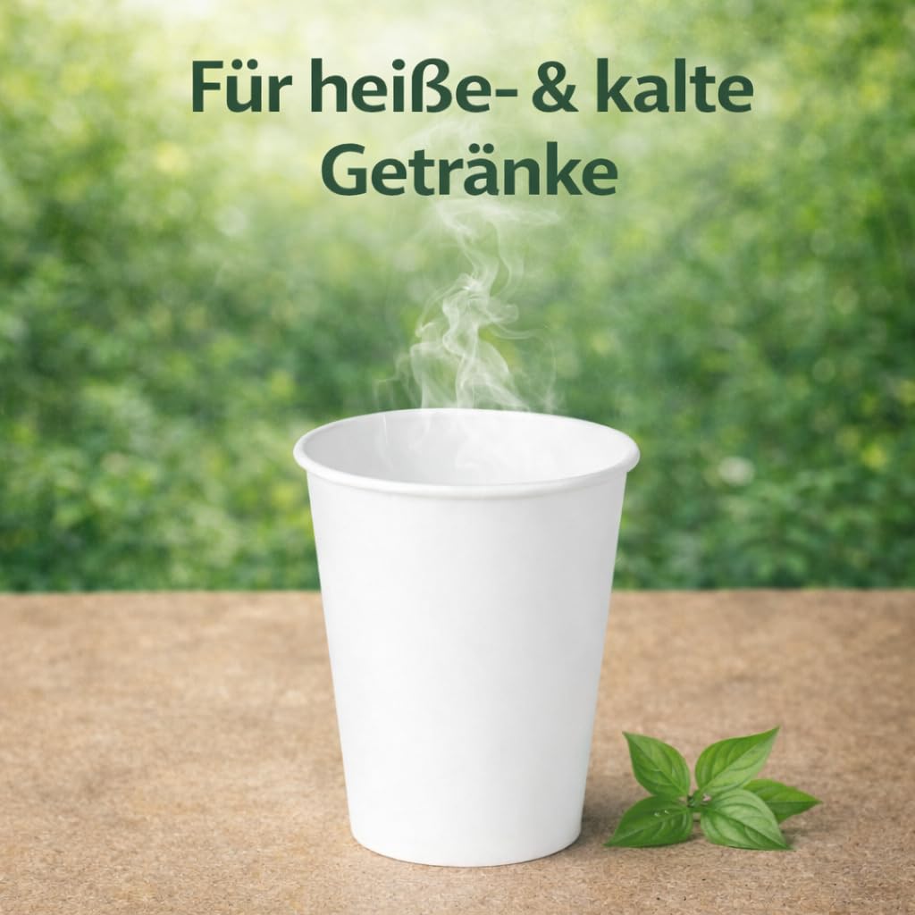 2.000 Stück Pappbecher Einwegbecher 200 ml – Papierbecher als Mundspülbecher für Zahnarzt, Arztpraxis, Krankenhaus & Pflege – Kaffeebecher Einweg, Kaffee Espresso Becher To Go, Pappbecher klein