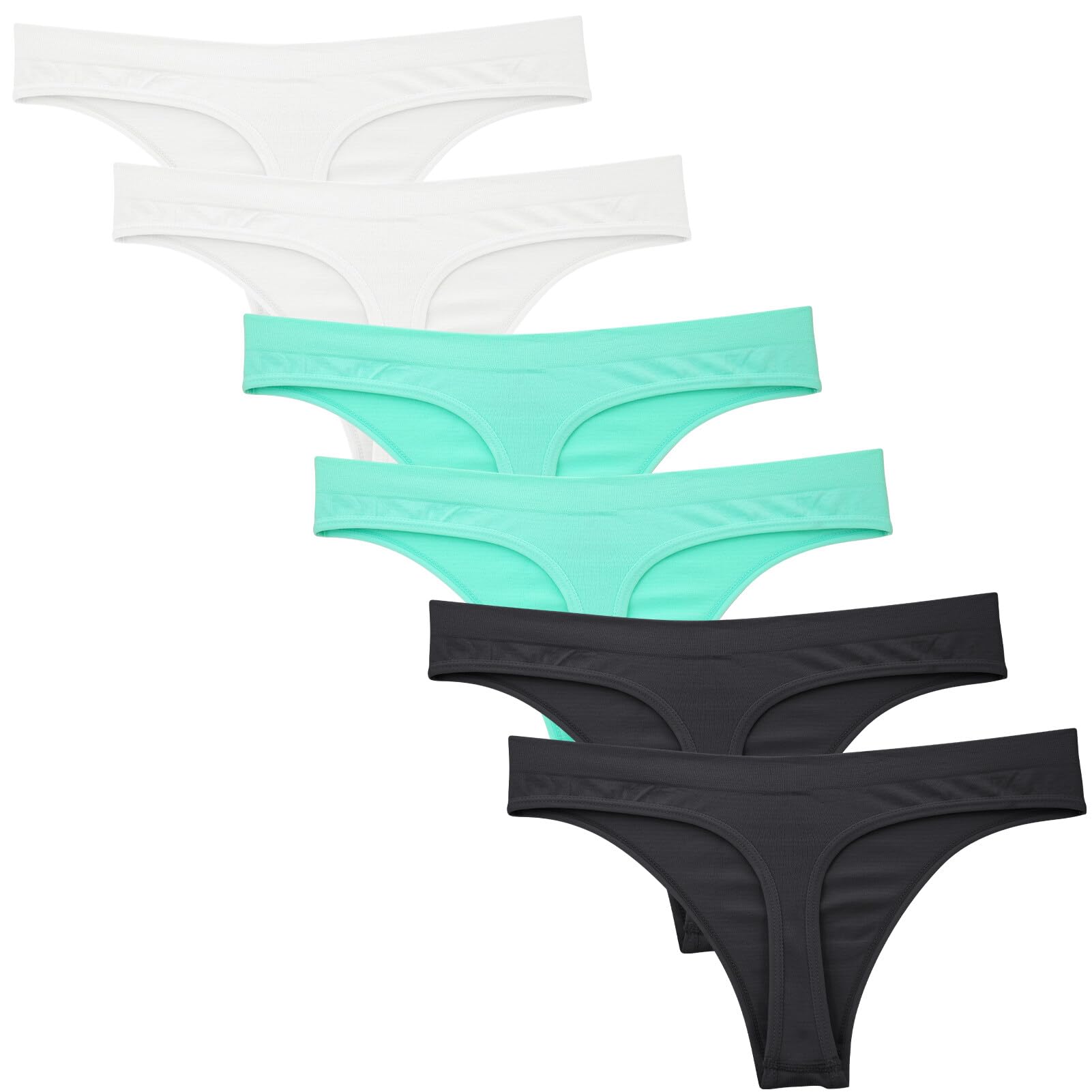 SEAURBikini Traceless Seamless Thong Sexy Low Waist Comfortable Breathable G String Absorbent Sexy Women's Plus Size T Back Panties S XL Multipack