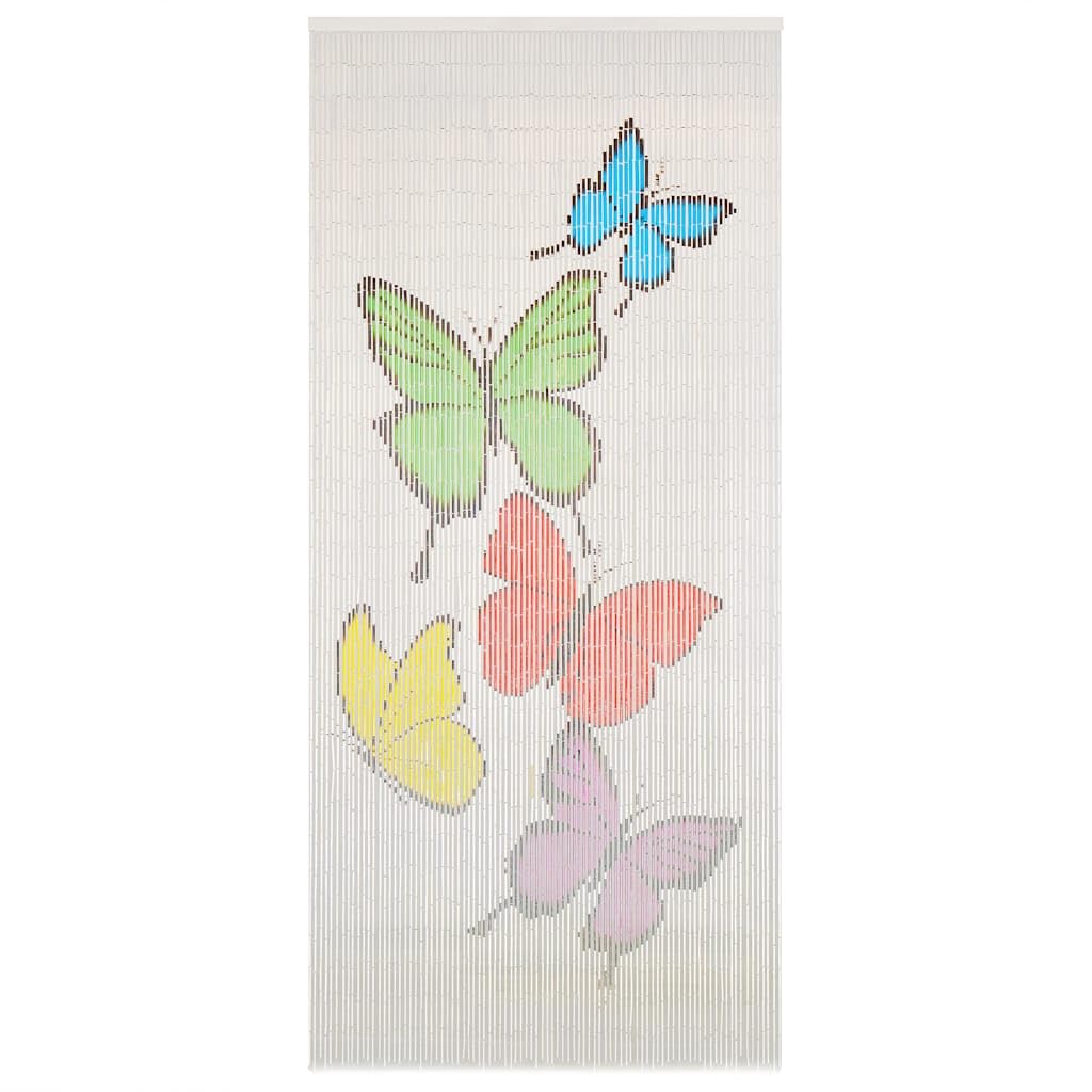 Vidaxl Insect Door Curtain Bamboo 90X200cm Elegant Quiet Mosquitoes Fly Screen