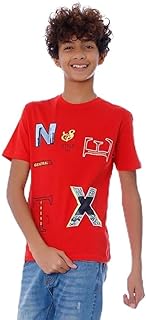 تيشرت نصف كم بتصميم مطبوع للأولاد من بيبو