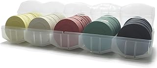 MICREEN 100 Piezas Juego Fichas Coloridas de Plástico, Discos Chip de Aprendizaje en Blanco para Juego Matemáticas Recompensa