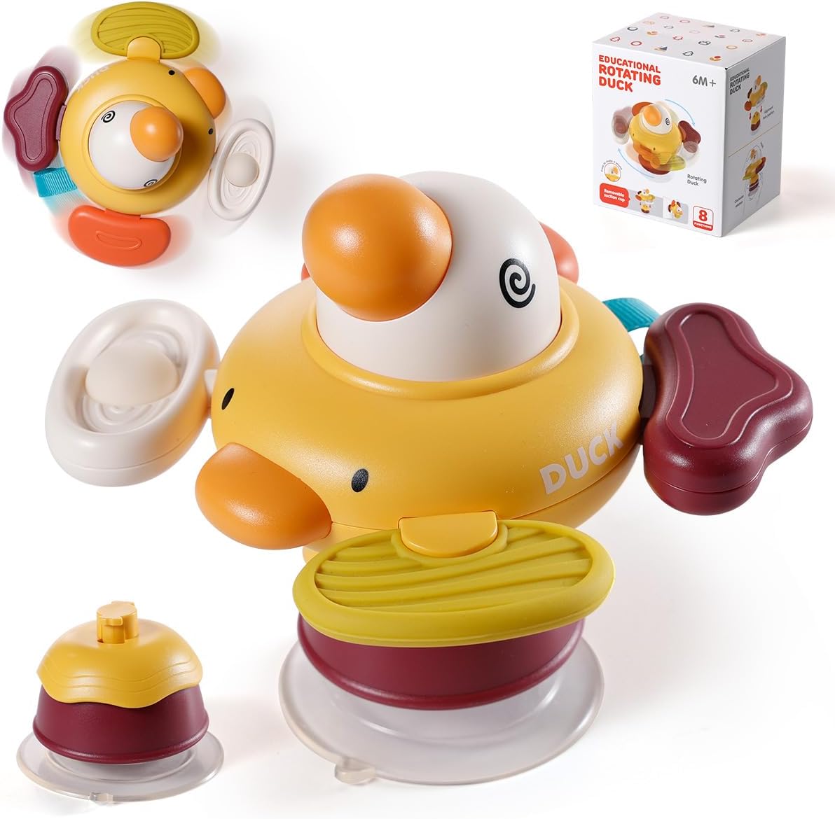 Baby Suction Cup Spinner Toy for Toddlers 1-3 Infant Sensory Montessori High Chair Bath Toys-Fine Motor Skills Learning Activities Gifts for 6 9 12 18 Month One Two 1 2 Year Old Boys Girls Babie Baby Suction Cup Spinner Toy for Toddlers 1-3 Infant Sensory Montessori High Chair Bath Toys-Fine Motor Skills Learning Activities Gifts for 6 9 12 18 Month One Two 1 2 Year Old Boys Girls Babie