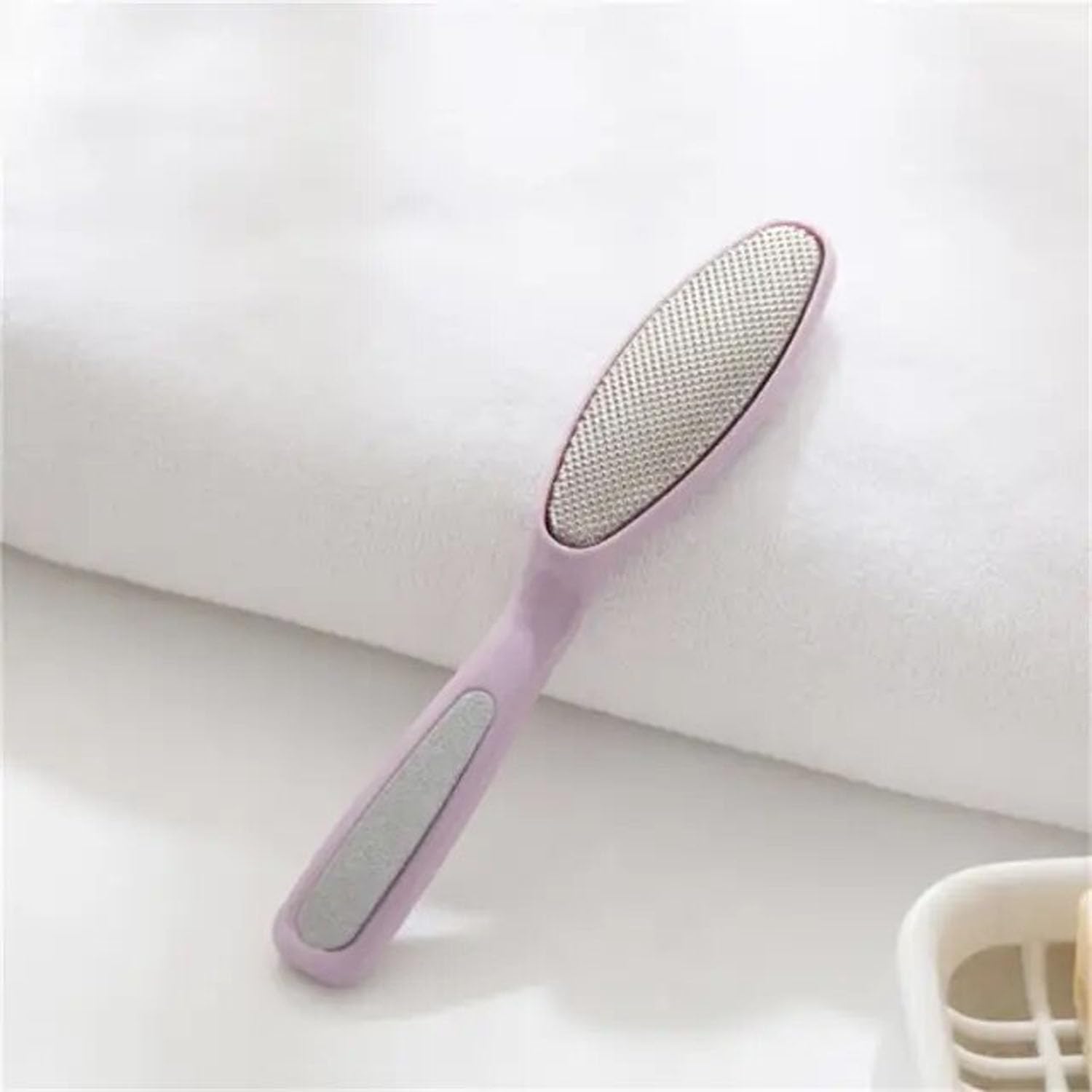 BlackLaoban Stainless Steel Pedicure Rasp - Double Sided Foot File for Removing Hard Skin, Dead Rough Skin, and Calluses - Works on Dry and Wet Feet (Light-Purple)-image-13