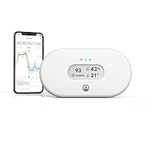 Airthings 2989 View Radon – Monitor per il radon (radon, umidità, temperatura) con connessione Wi-Fi, funzionalità Hub e display Calm Tech