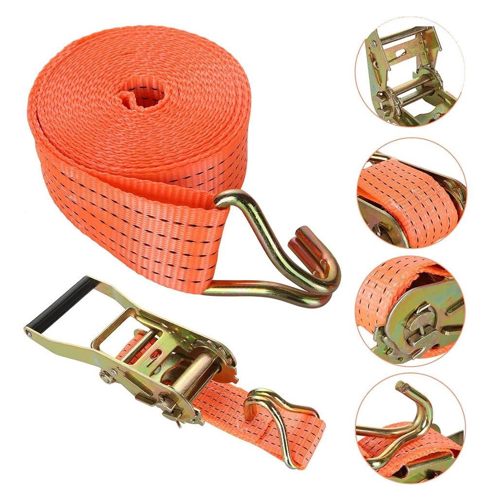 Cinghia A Cricchetto Cinghia Di Ancoraggio Con Tenditore A Cricchetto E Ganci 50m Cinghia Fissaggio A Cricchetto Ratchet Fino A 5000 Kg Con Trasporto Uso