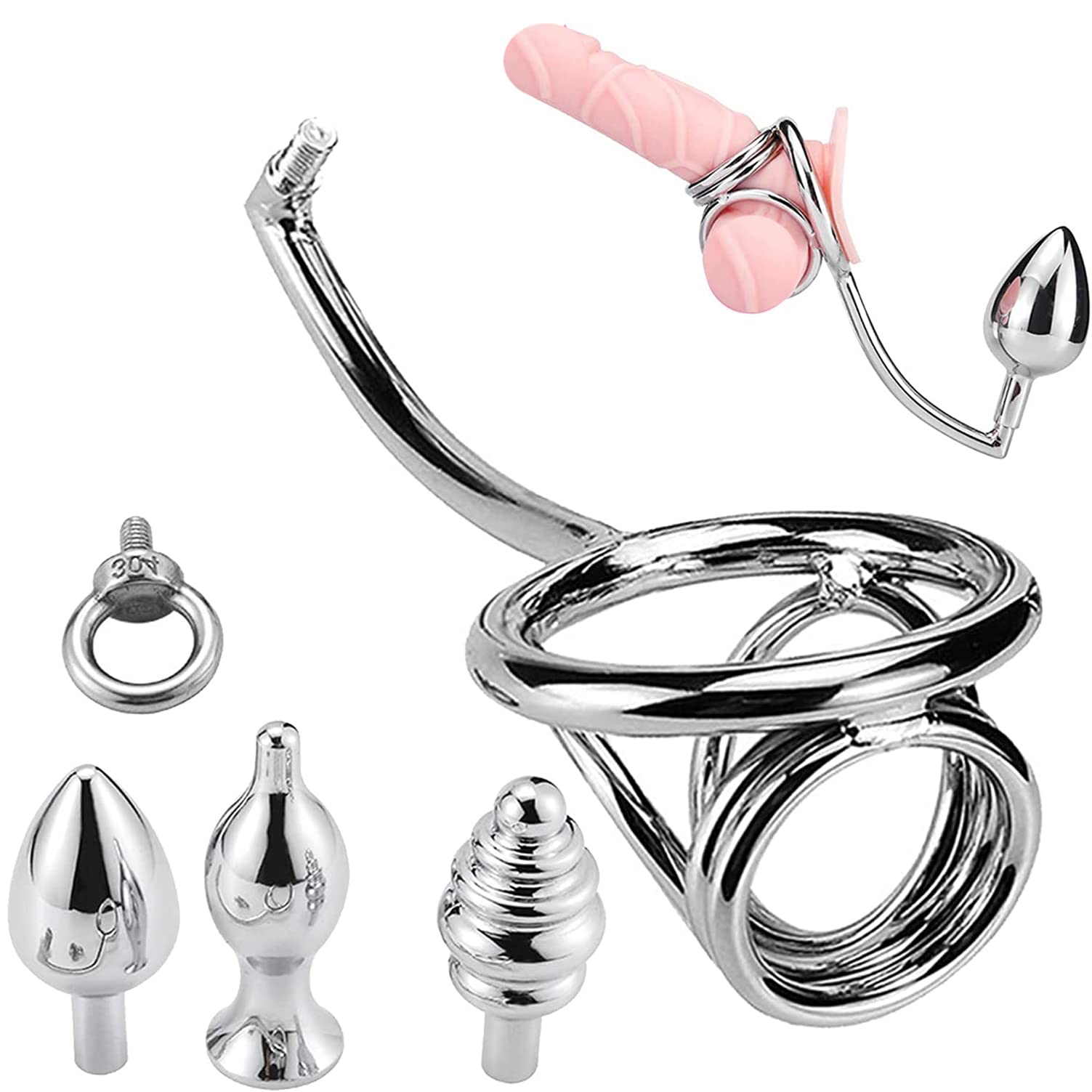 Hodenring Edelstahl Cockring Anal Hook Analhaken Mit Penis-Hodenteiler,  Metall Penisring Anal Dilatator Mit 3 Wechsel Anal Kugeln Hodenstrecker  Ballstretcher Sex Spielzeug Fr Mnner,Set+3plug,45mm : Amazon.de: Drogerie  & Krperpflege
