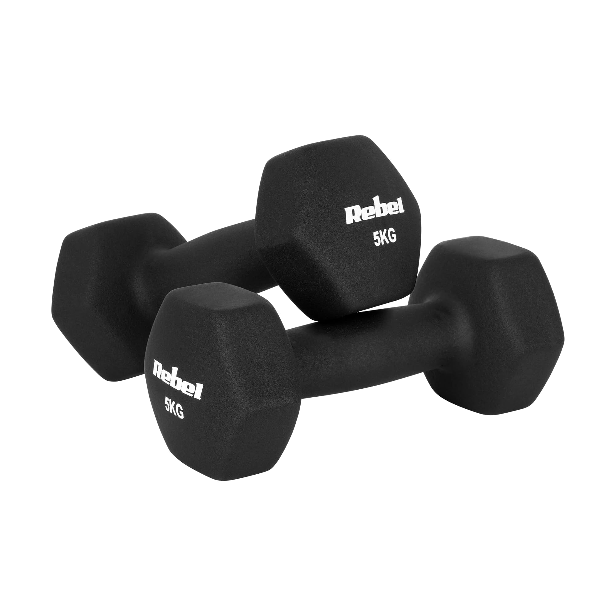 Rebel Electro Hantelki Żeliwne Neoprenowe HEX Zestaw 30 kg (2x1kg+2x2kg+2x3kg+2x4kg+2x5kg)
