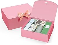 Vista 8 de PEKGRIL 15 cajas de regalo con tapas, cajas de regalo rosas de 10 x 8 x 4 pulgadas, caja de propuesta de dama de honor con cinta, cajas de papel