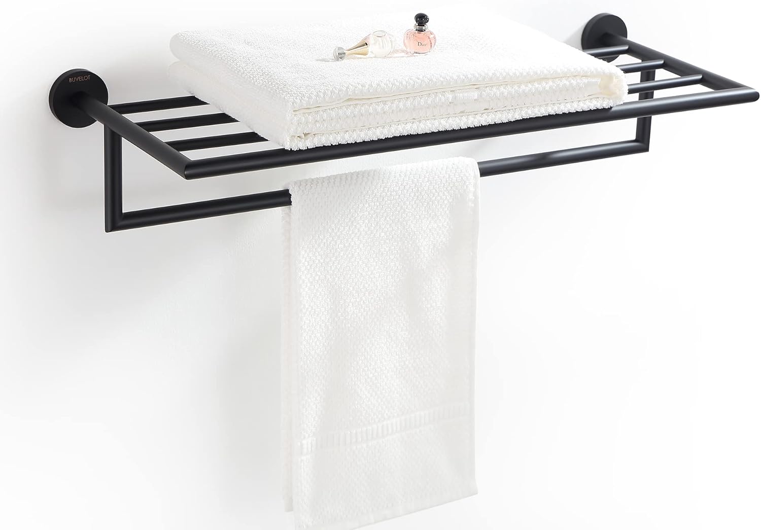 BUVELOT Toallero para baño, toallero de latón, montado en la ...