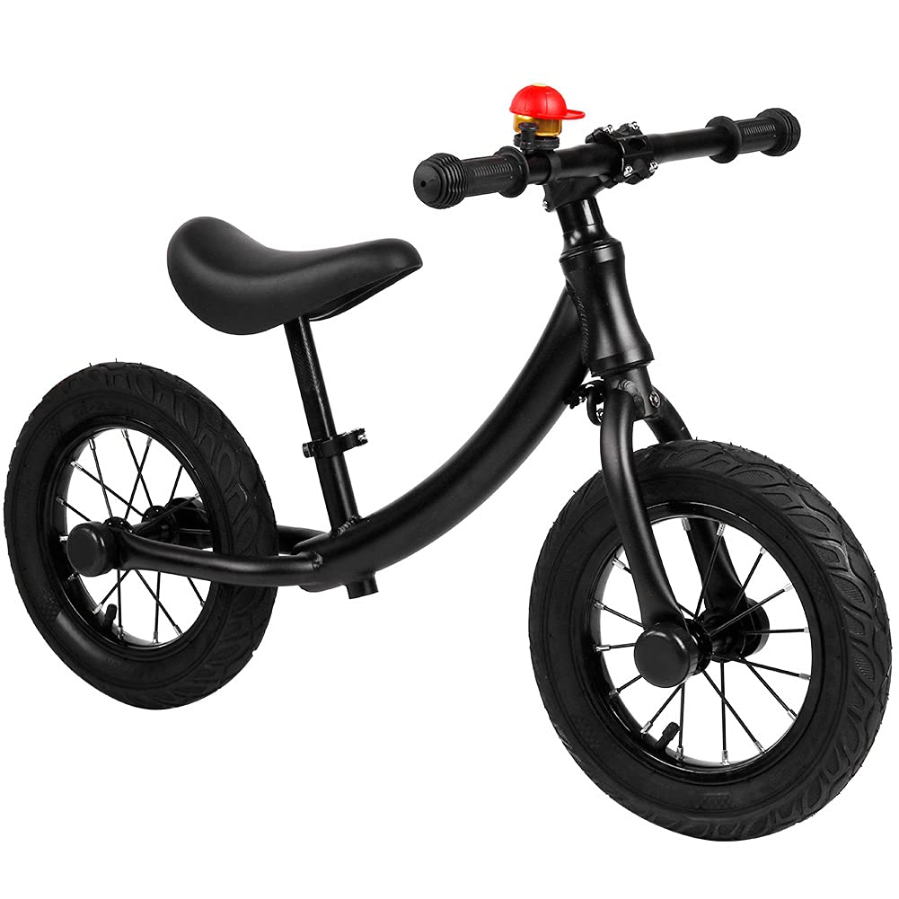 Bicicletta senza pedali per bambini, lega di alluminio, senza pedali, leggera, robusta, durevole, per bambini di età compresa tra 3 e 6 anni, ruote da 12 pollici, altezza