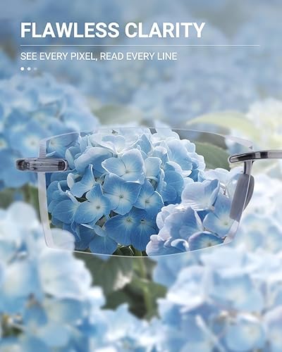 Miniatura 7 de TERAISE Gafas de lectura sin montura cómodas, ligeras, sin marco, paquete de 3 unidades, para hombres y mujeres, bloqueo de luz azul