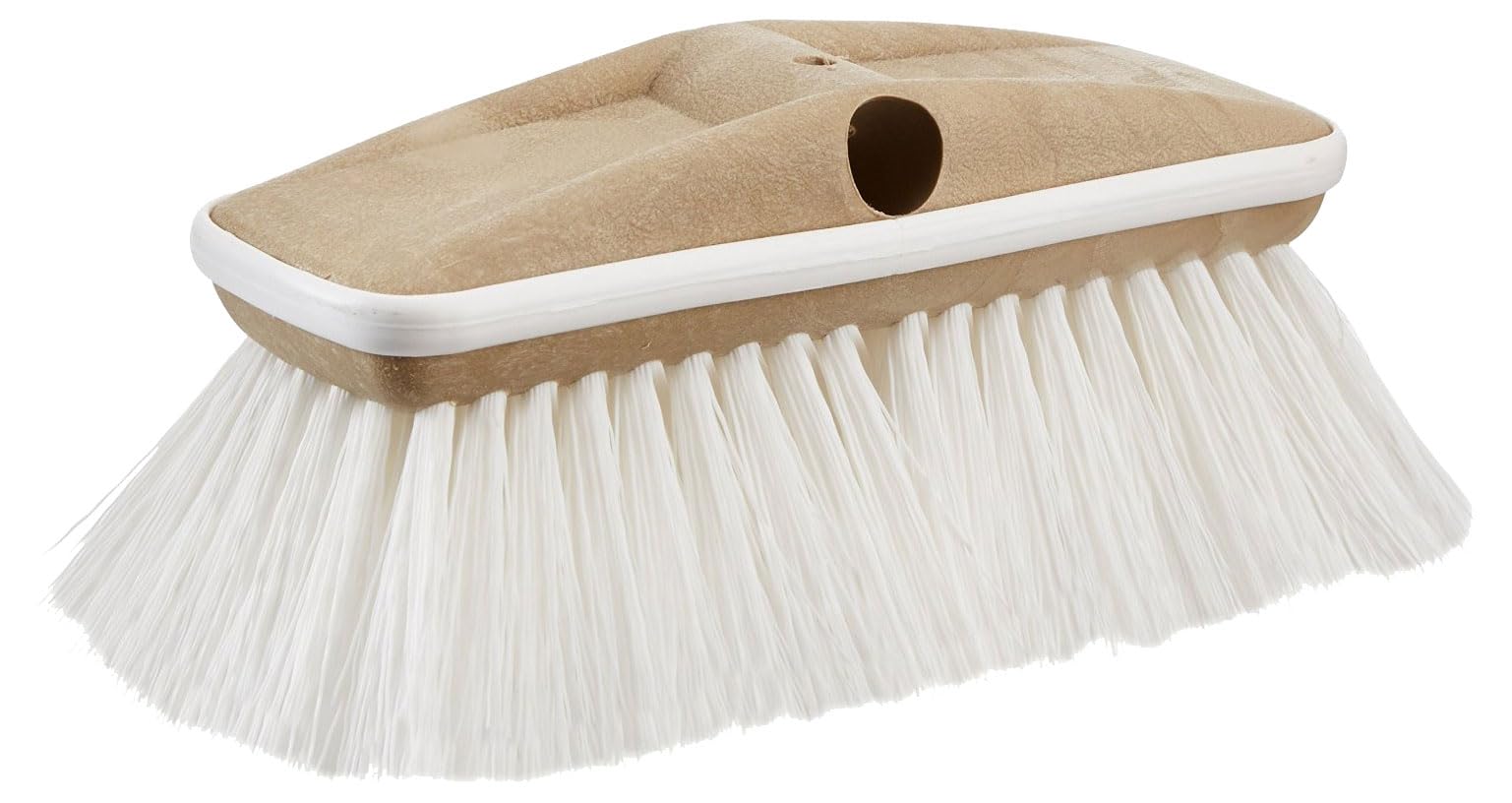 STAR BRITE Premium Stiff Bristle 8" Brush Head W/Bumper - Dual Connections Fit Either Standard 3/4" Threaded Poles or Extend-A-Brush Handles