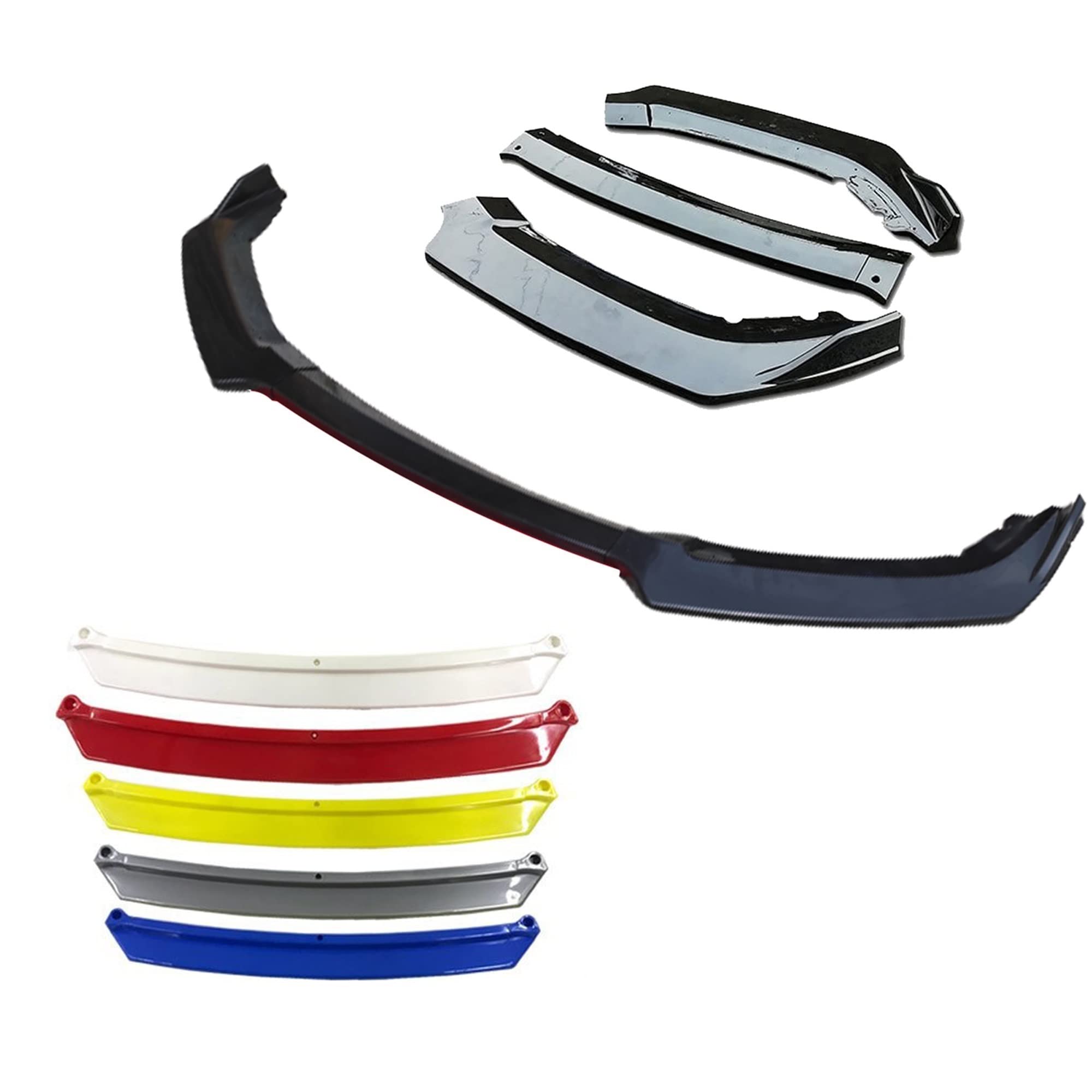 Przedni zderzak samochodowy Body Kit Spoiler dla Opel Vauxhall Astra K 2016-2019 czarny 3 szt.