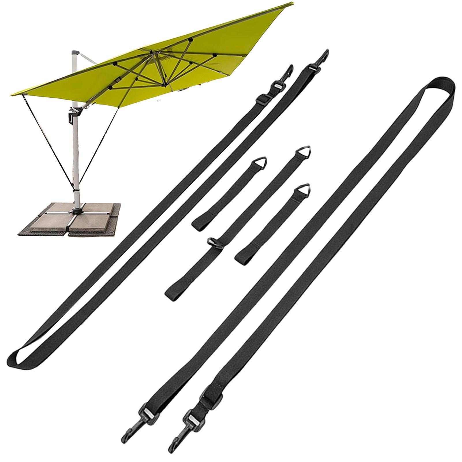 5 Pack Reusable Patio Umbrella Stabilizing Strap, Adjustable Wind Shield for Large Cantilever Parasols, Parasol Strap Patio Umbrella Accessories