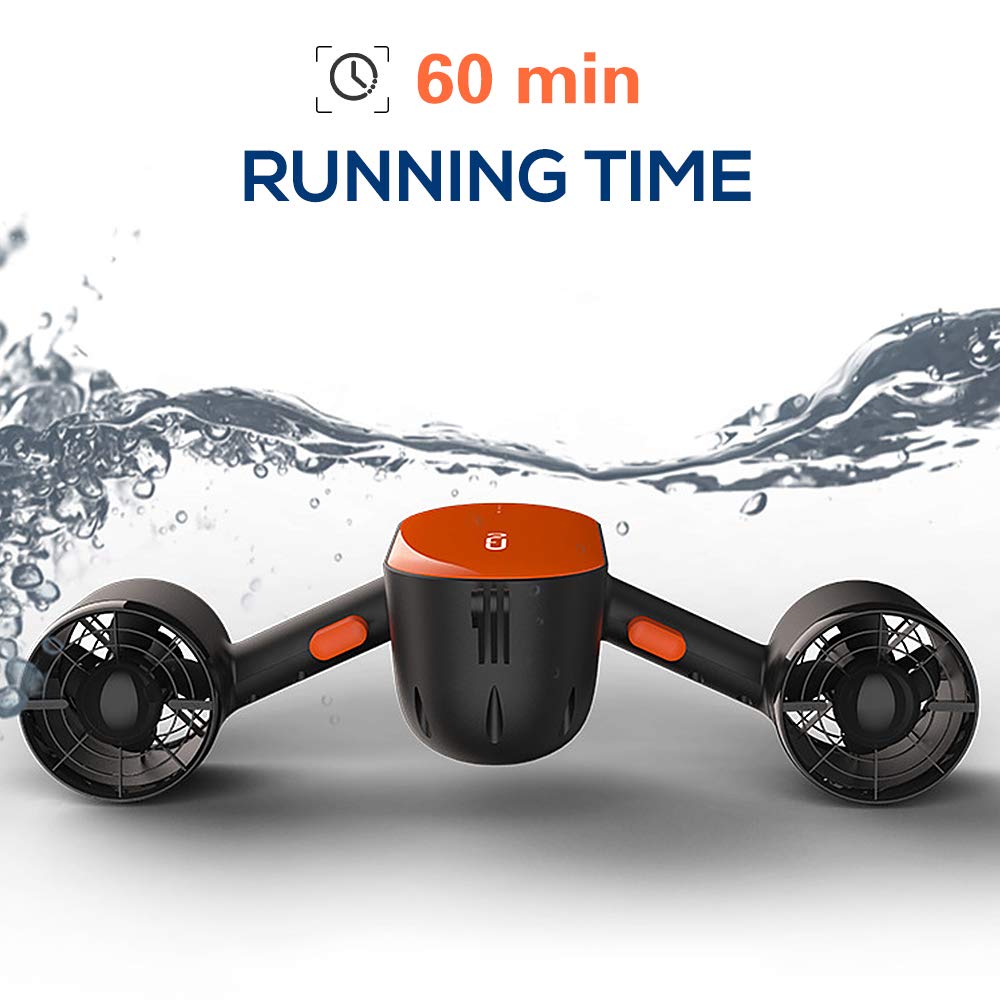 350W Electric Sea Scooter Jet Ski Underwater Scooter, 98ft Scuba Diving Equipment 45mins Swimming Pool Toys Water Scooter for Beginners Adults