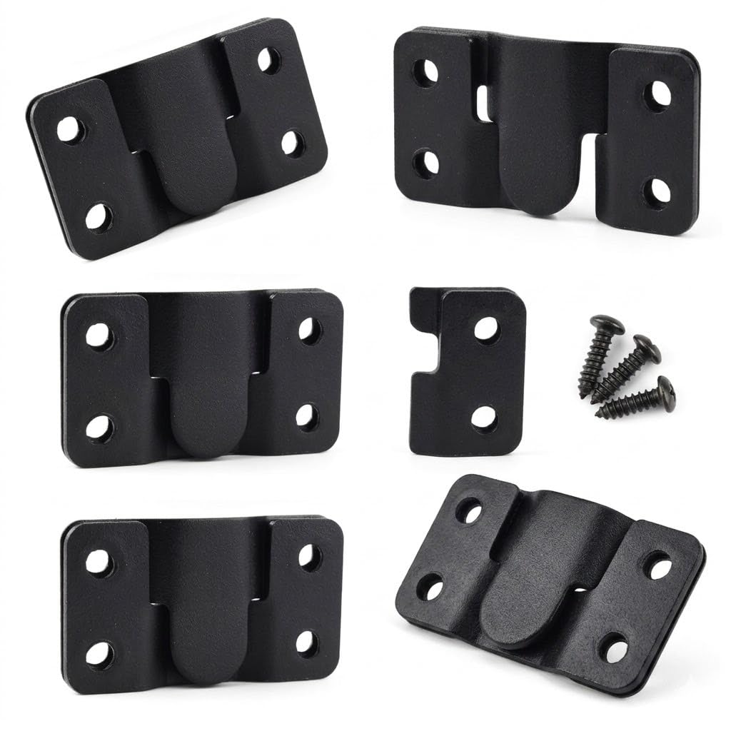 A. Y .S Pack of 5 Heavy Duty Z-Clip Interlocking Flush Mount Brackets-image-5