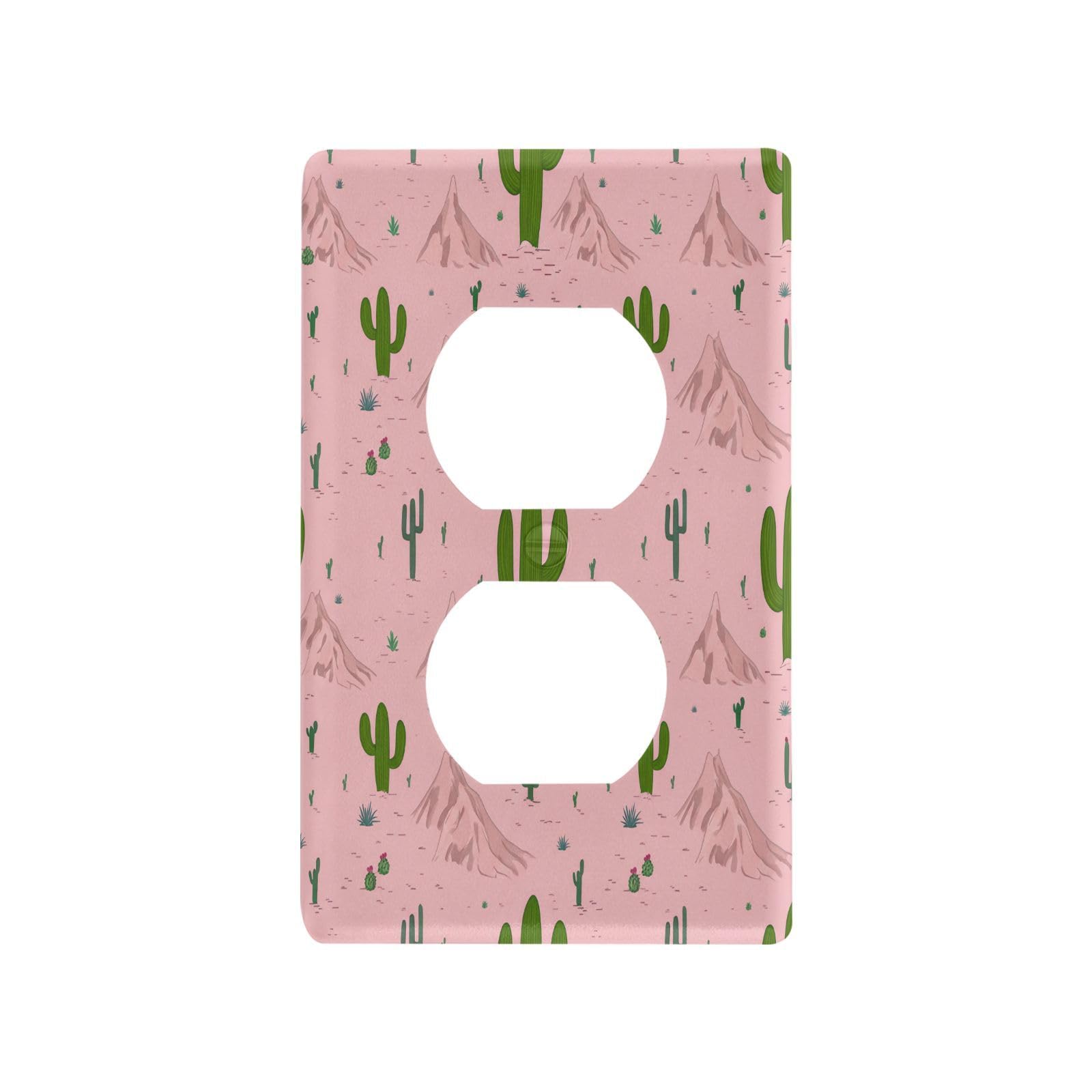BOESI Graffiti Cactus Light Switch Cover Trim, Switch Panel Trim, Receptacle Cover, Double Receptacle Receptacle Cover, 4.53 * 2.76 inches