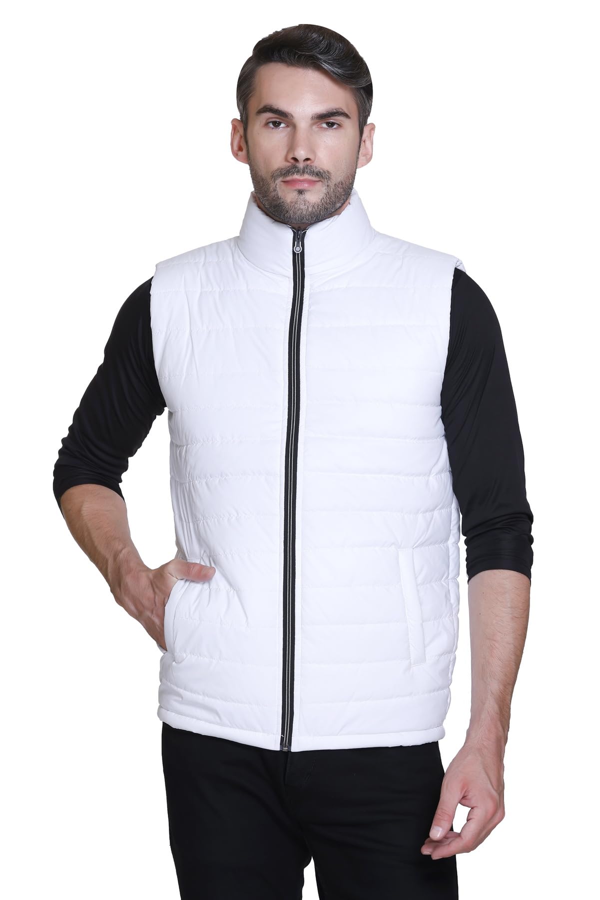 sanhok Mens Waterproof Premium Imported Polyester Lightweight Stylish Standard Length Sleeveless Regular Fit Zipper Jacket for Winter Casual Wear-picture-35