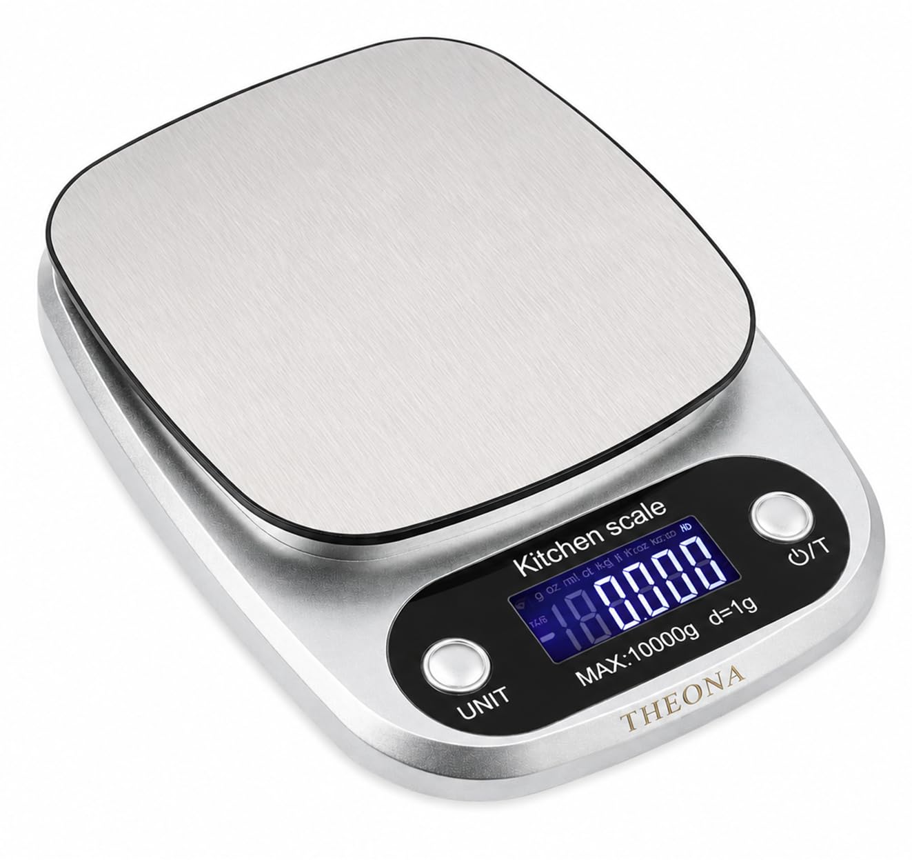 THEONA Digital Kitchen Weighing Scale 10kg Capacity, 1g Accuracy, Stainless Steel Platform, LCD Backlit Display, Tare Function, Multi Unit Conversion for Cooking, Baking & Meal Prep (KS-RIS)-image-17