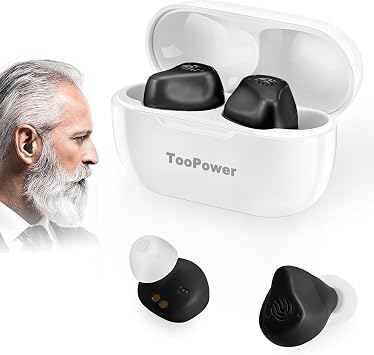 Hearing Aids for Seniors Rechargeable with Noise Cancelling,OTC Digital Devices for Super Nature Sound,3 Different Modes,Adjustable Volume in 5 Levels,Dual Microphone,No Whistling Sound