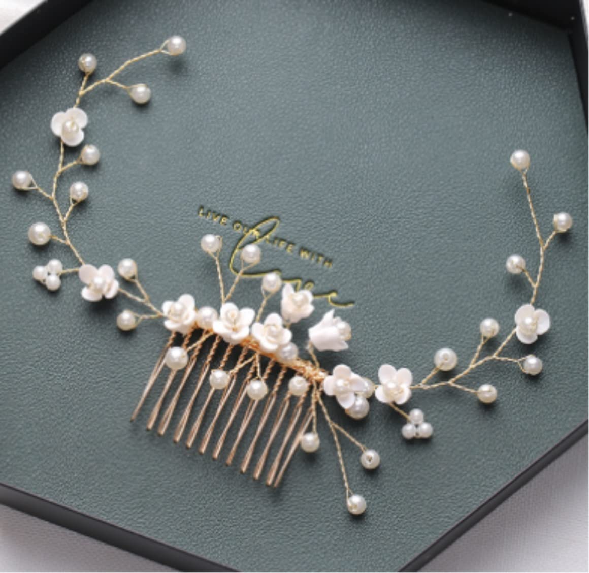 RUVOO Peinetas para el Pelo Novia Peine para el Cabello Peineta De Boda De Cristal A La Moda, Tiara, Accesorios para El Cabello De Novia, Tocado De Novia, Cabello Hecho A Mano para Mujer Boda Mujer