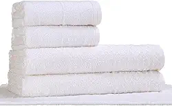 Jogo Toalha Hotel/Pousada/Spa - 2 Banho 2 Rosto e 1 Piso - Profis - Alta Absorção (Branco Off White)