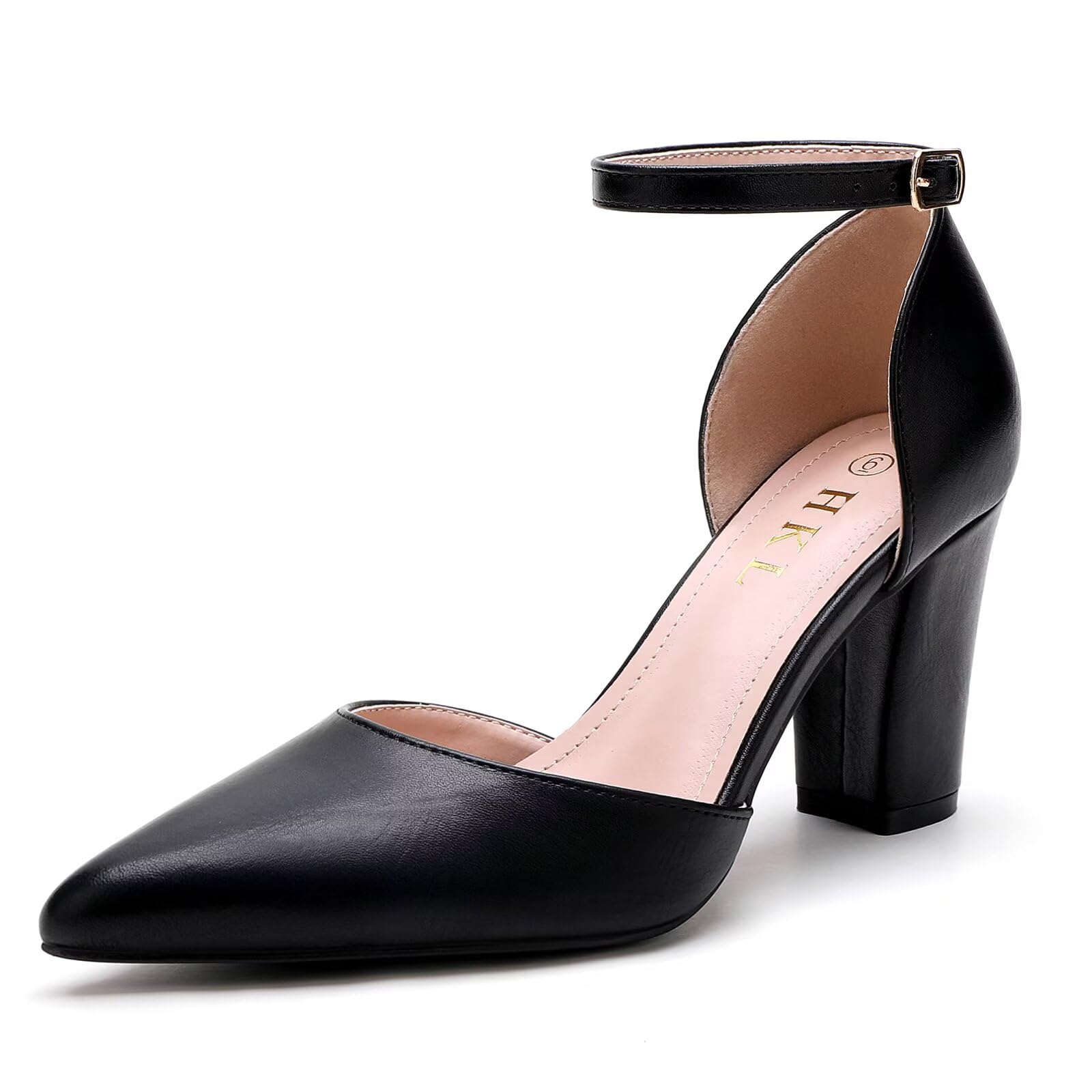 HKL Women's Closed Toe Pointed Toe Heels Pumps