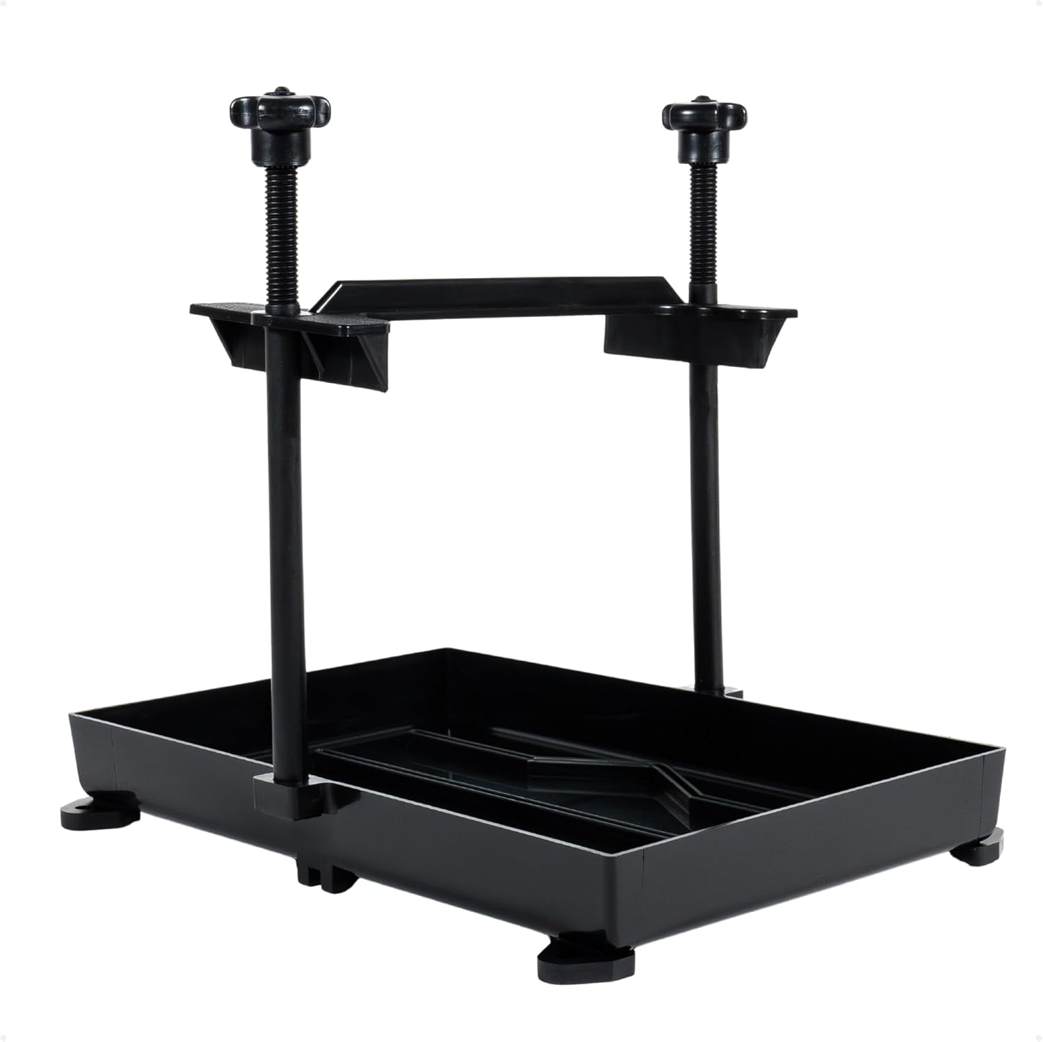 Five Oceans Marine Battery Tray for Boat, Group 24, Black, 11" x 7" - Boat Battery Holder with Clamp for Boat, Fishing Boat, Yatch, Trailer, RV - FO-2359