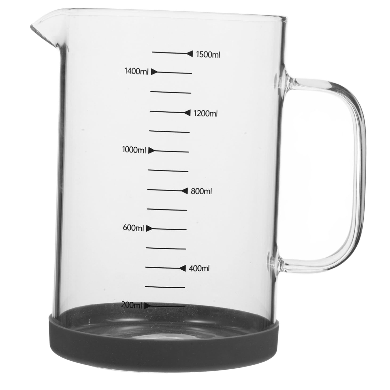 Vaso Medidor de Vidrio para Leche Líquida con Asa, 1500ml
