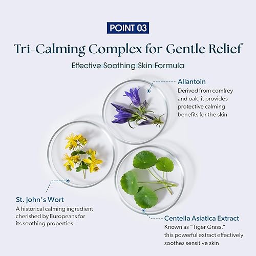 Miniatura 5 de Limpiador calmante para alivio (8.5 fl oz): acción espumosa suave con ceramida para todo tipo de piel, ciencia de microbiomas y fórmula de San Juan