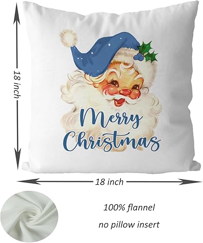 Miniatura 5 de Fundas de almohada de Navidad a cuadros, fundas de almohada de Navidad de 18 x 18 pulgadas, decoración de Papá Noel de Navidad a cuadros rojos,