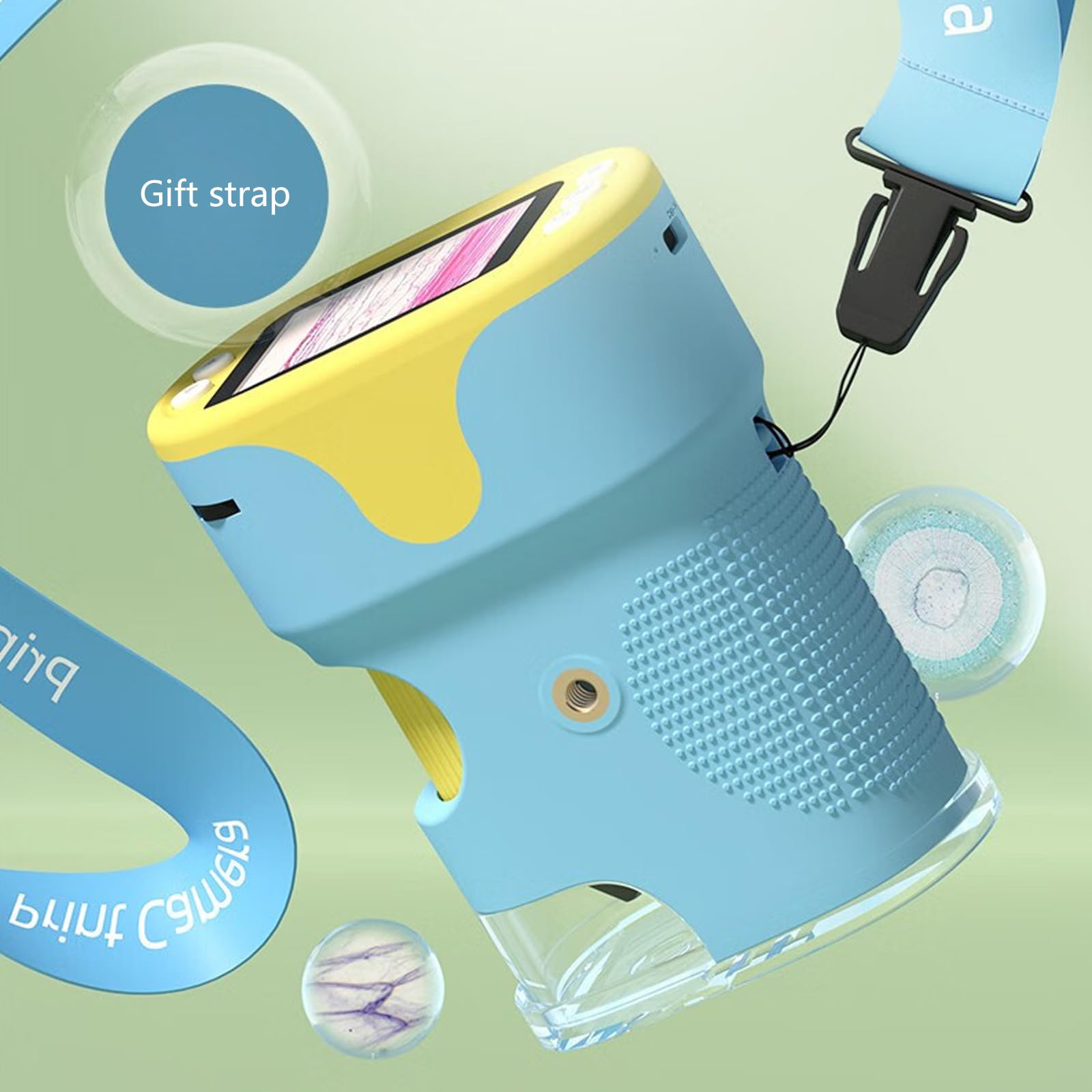Hand Digitalmikroskop mit LCD Bildschirm, tragbare Kamera mit Trageband für Kinder und Erwachsene, langlebiges, batteriebetriebenes Hand Digitalmikroskop