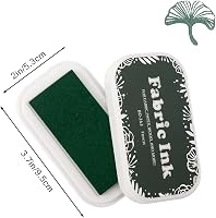Fatiya Textil Bélyegzőpárna - Sötétzöld Mosható Tintapárna Ruhára, Fára, Papírra - Kézműves Alkotásokhoz, Kártyakészítéshez, Ujjlenyomatokho 7