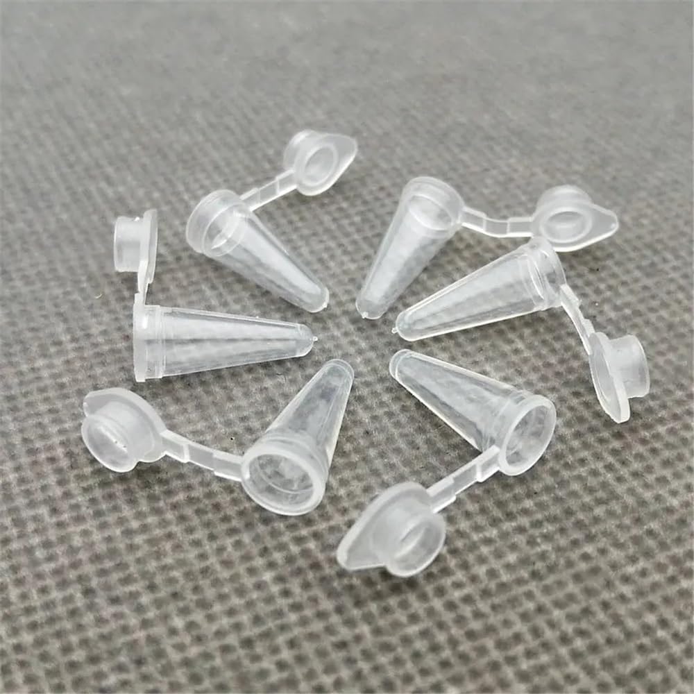 Tube à centrifuger en plastique transparent fond V avec presse-étoupe, 0,1 ml, 1000 pièces/lot, for laboratoire Équipements de laboratoire