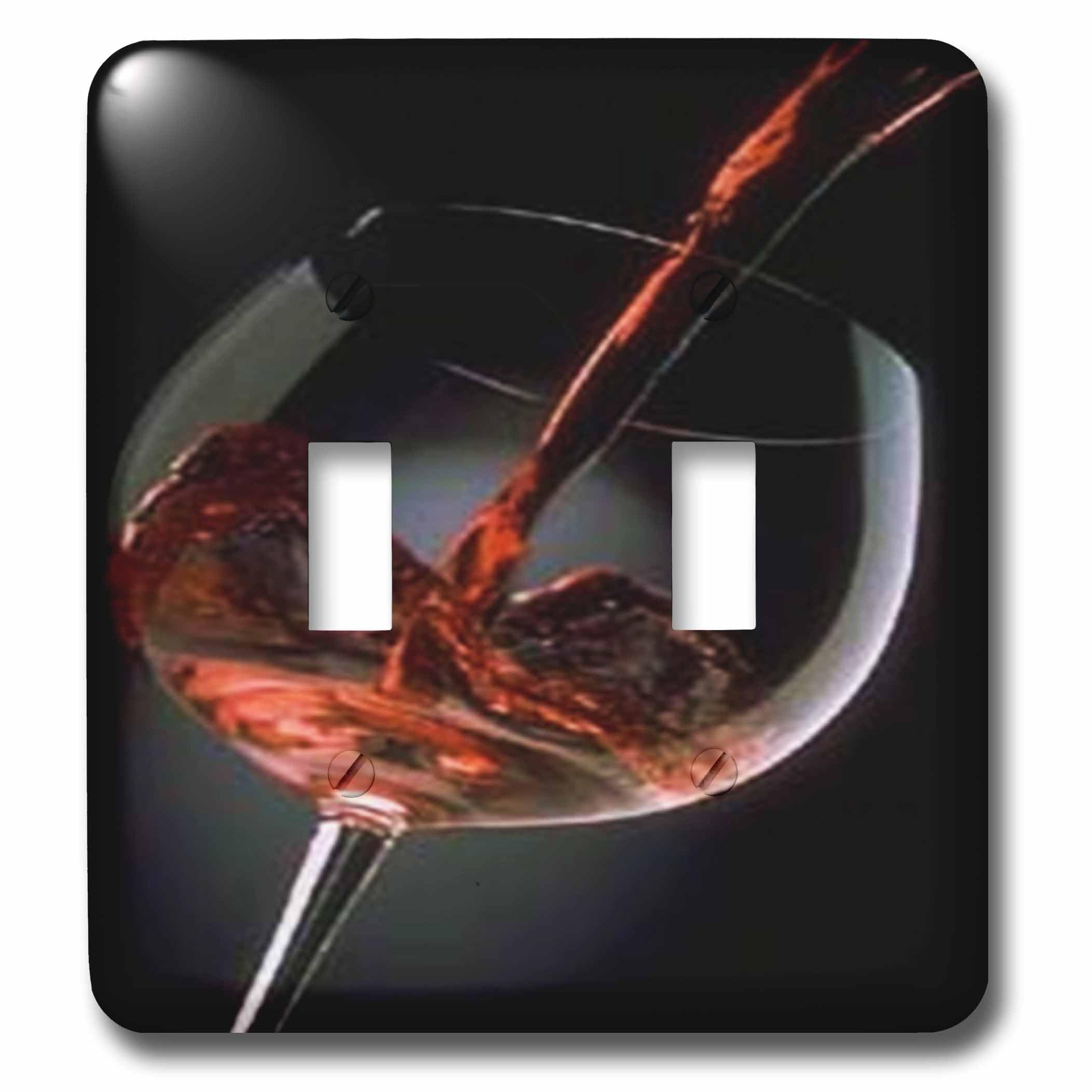 Interruptor de luz decorativo con diseño de copa de vino tinto para cocina o comedor elegante
