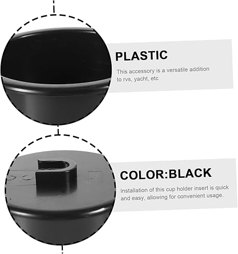 Miniatura 2 de 2 piezas de portavasos de coche insertos de plástico sofá portavasos reemplazo para Rv yate muebles para botellas, fácil instalación accesorios de