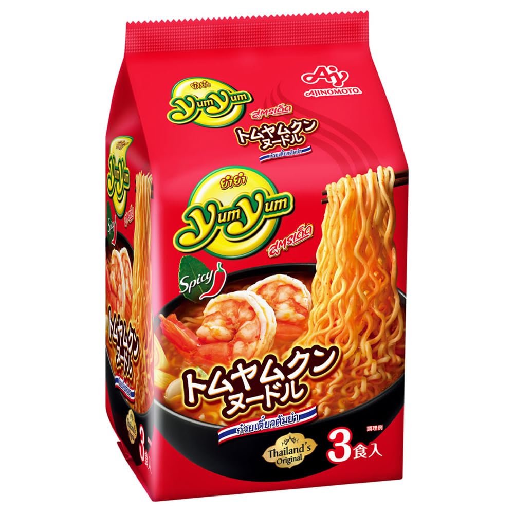 Amazon.co.jp: 味の素 YumYum トムヤムクンヌードル3食 288g×3袋